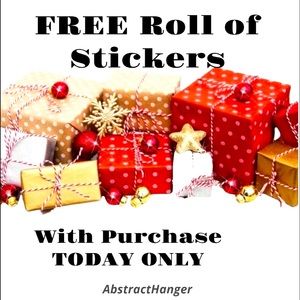 FREE Sticker Roll WITH ANY PURCHASE - TODAY ONLY SALE Daily Deal @AbstractHanger